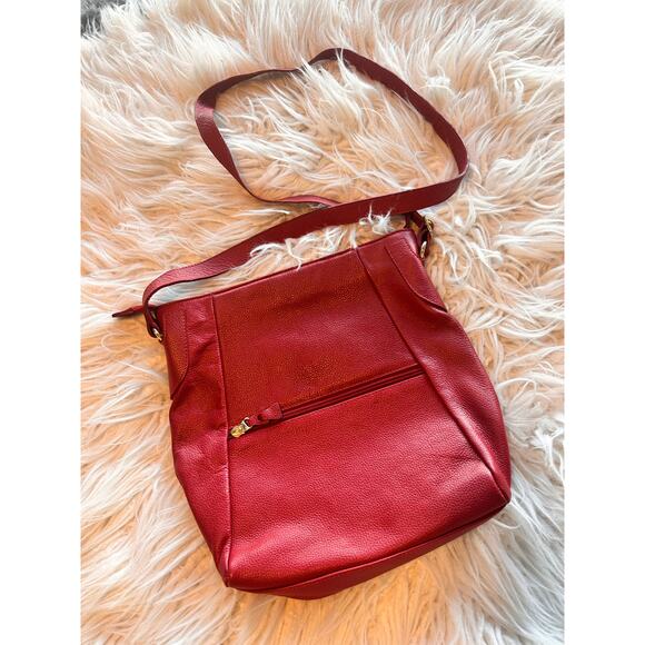 Velez Women's Leather Floral Print Includes Crossbody Shoulder Bag‎ Maroon - Picture 2 of 11